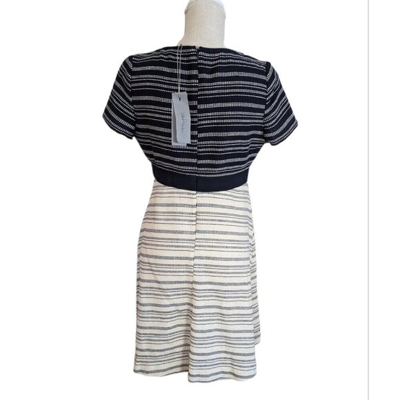Navy Blue Woven A Line Dress Women's - Picture 5 of 5